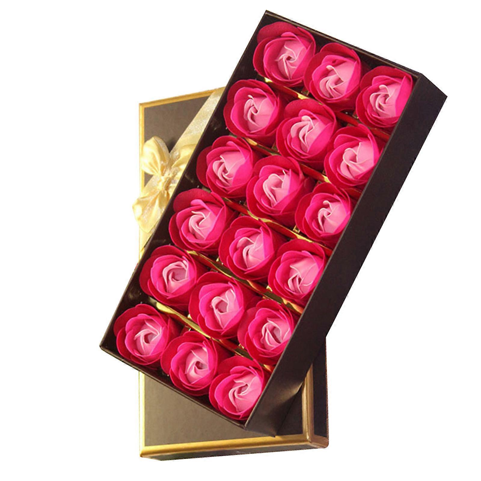 Bath Soap Rose Flowers Gift for Valentine's Day 18Pcs