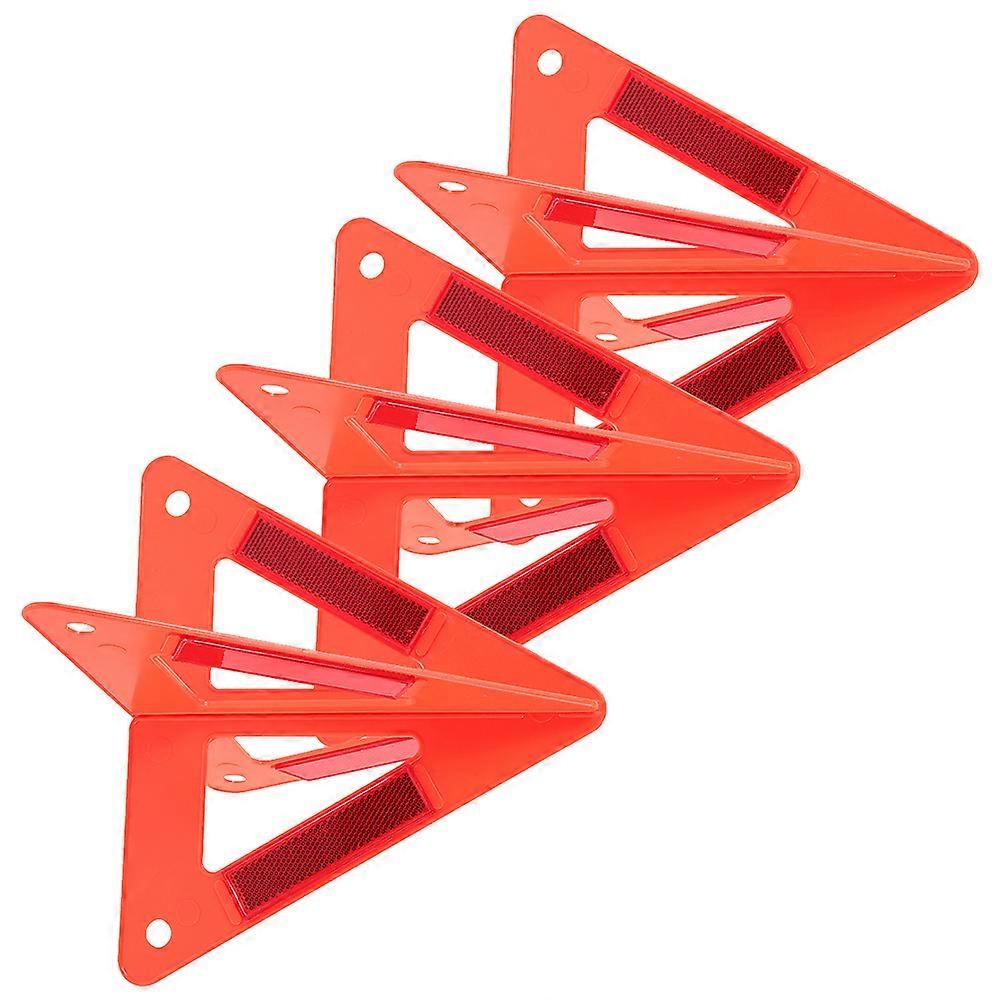 Emergency Triangles Red Warning Triangle for Car 3Pcs Foldable Plastic Safety