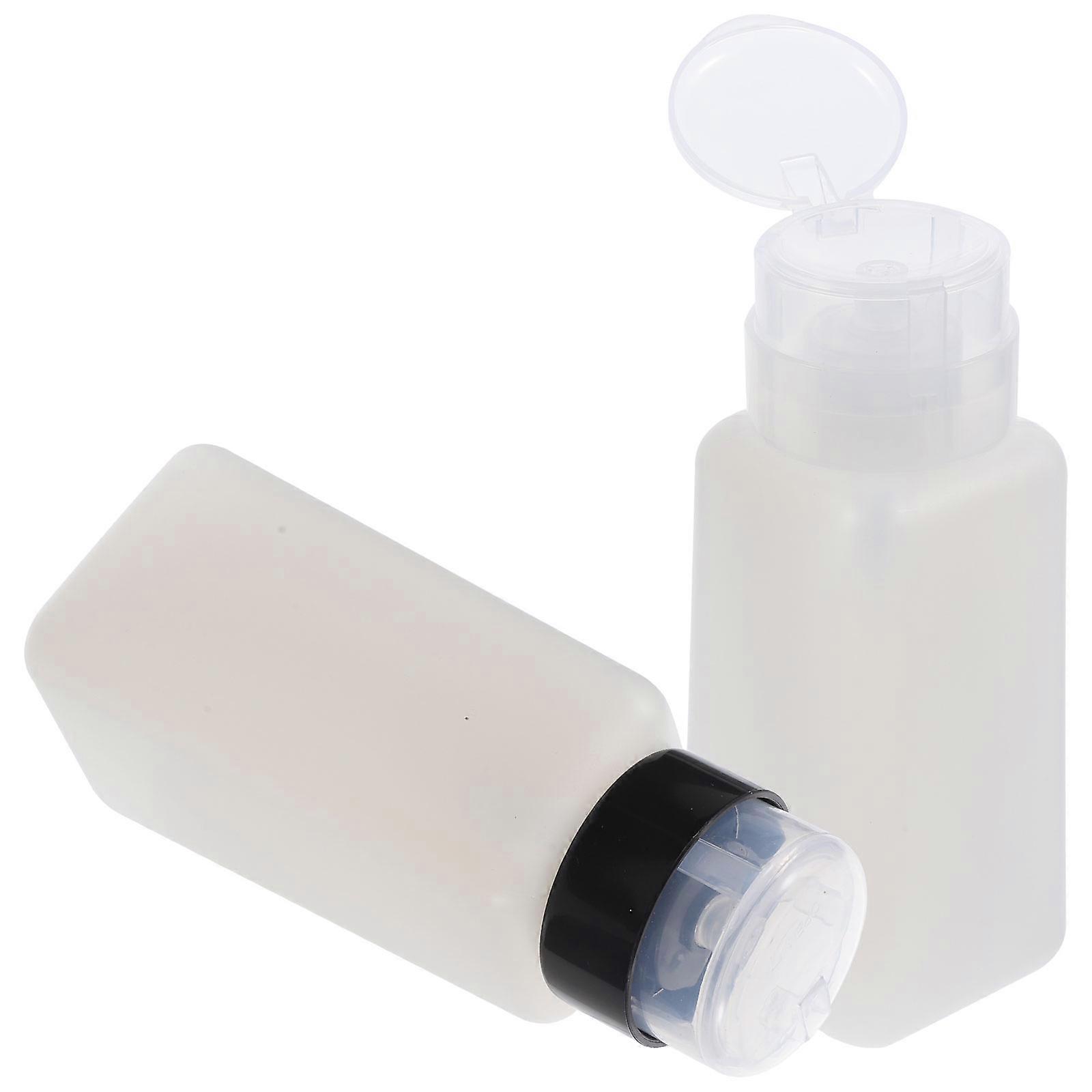 Nail Polish Remover Pump Dispenser Empty Bottles for Manicure 2Pcs