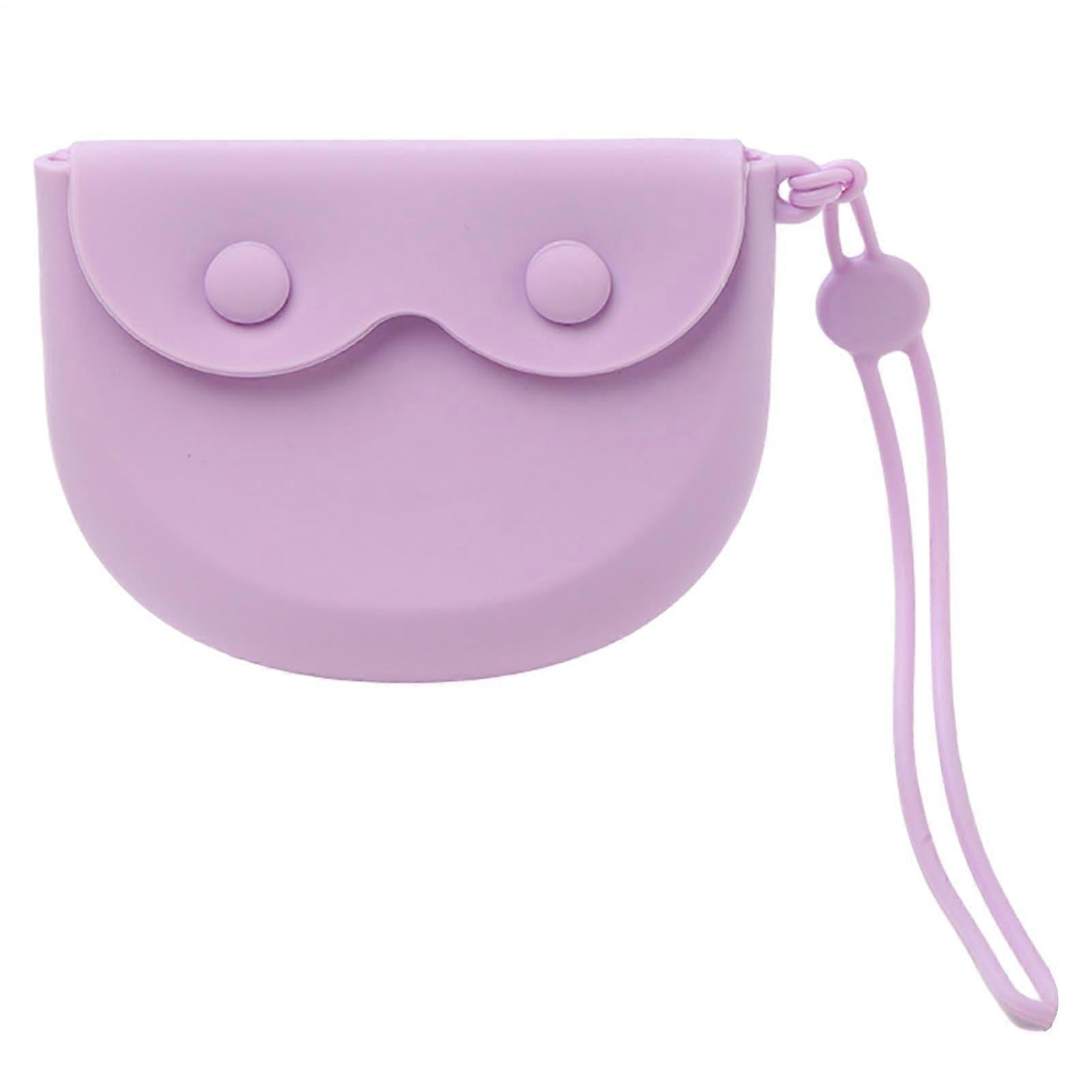 Denture Storage Case with Drain Hole, ImpactResistant Orthodontic Retainer Holder, Purple