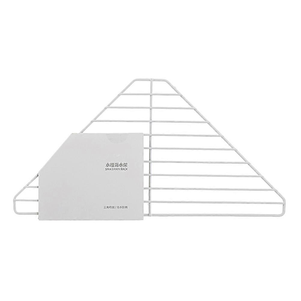 Triangle Storage Shelf Kitchen Pot Rack for Kitchen Use 1Pcs Iron White