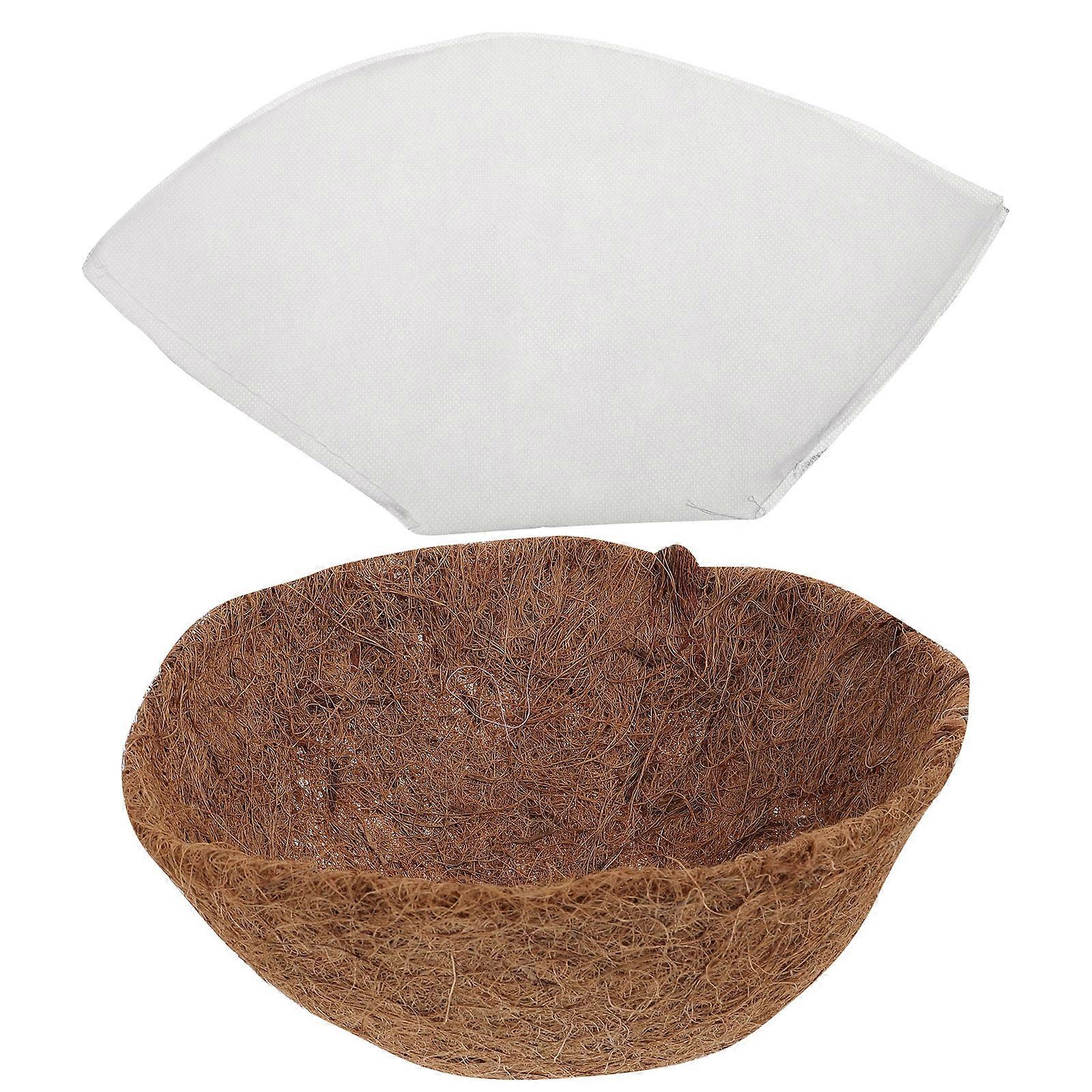 Coconut Flowerpot Mat for Storage Using 2Sets Light Brown Decorative Plant Mat