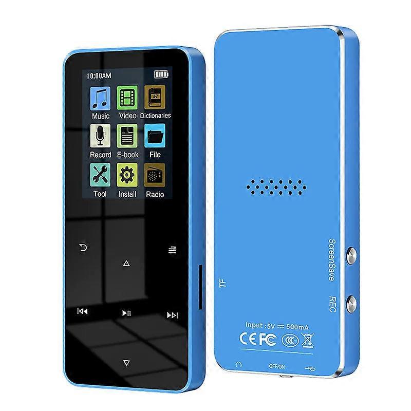 2" Metal Touch Mp3 Mp4 Music Player, Bluetooth 5.0, Fm Radio, Alarm, E-book,