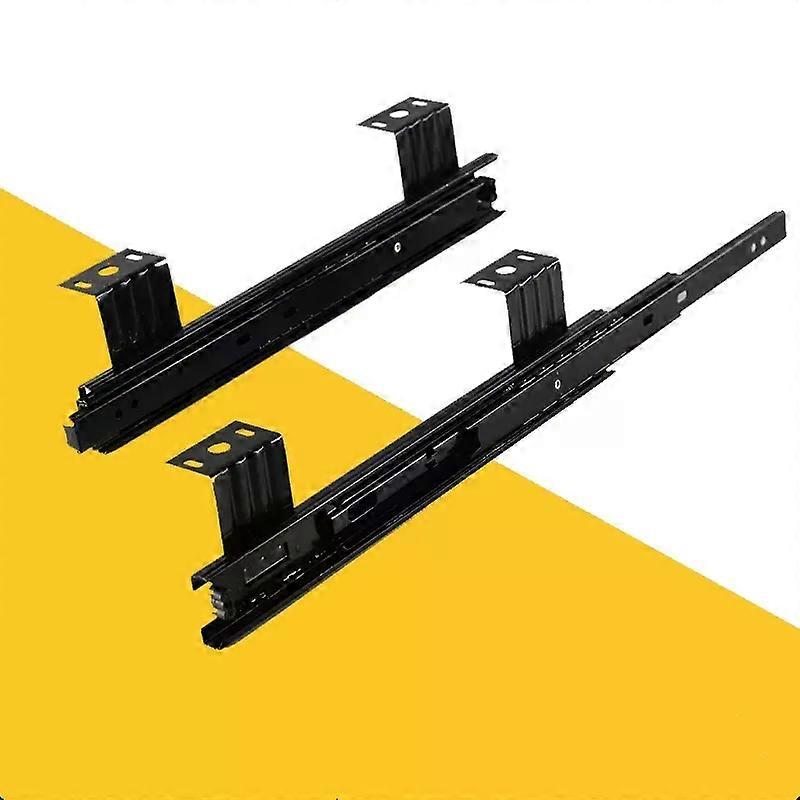 2pcs 10-12 Three-Section Cabinet Slides Computer Keyboard Track Buffer Slide Bracket 25cm/30cm Rail Sliding Pulley Support
