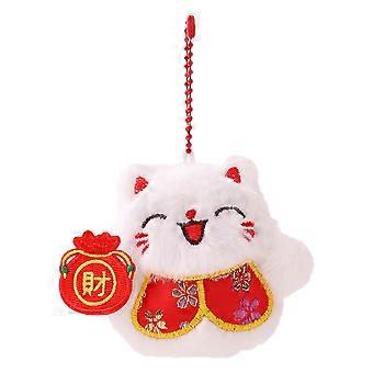 Cute Luck Cat Keychain: Chinese Cat Handbag Charm for Good Fortune - Perfect Gift for Birthdays and New Year Celebrations
