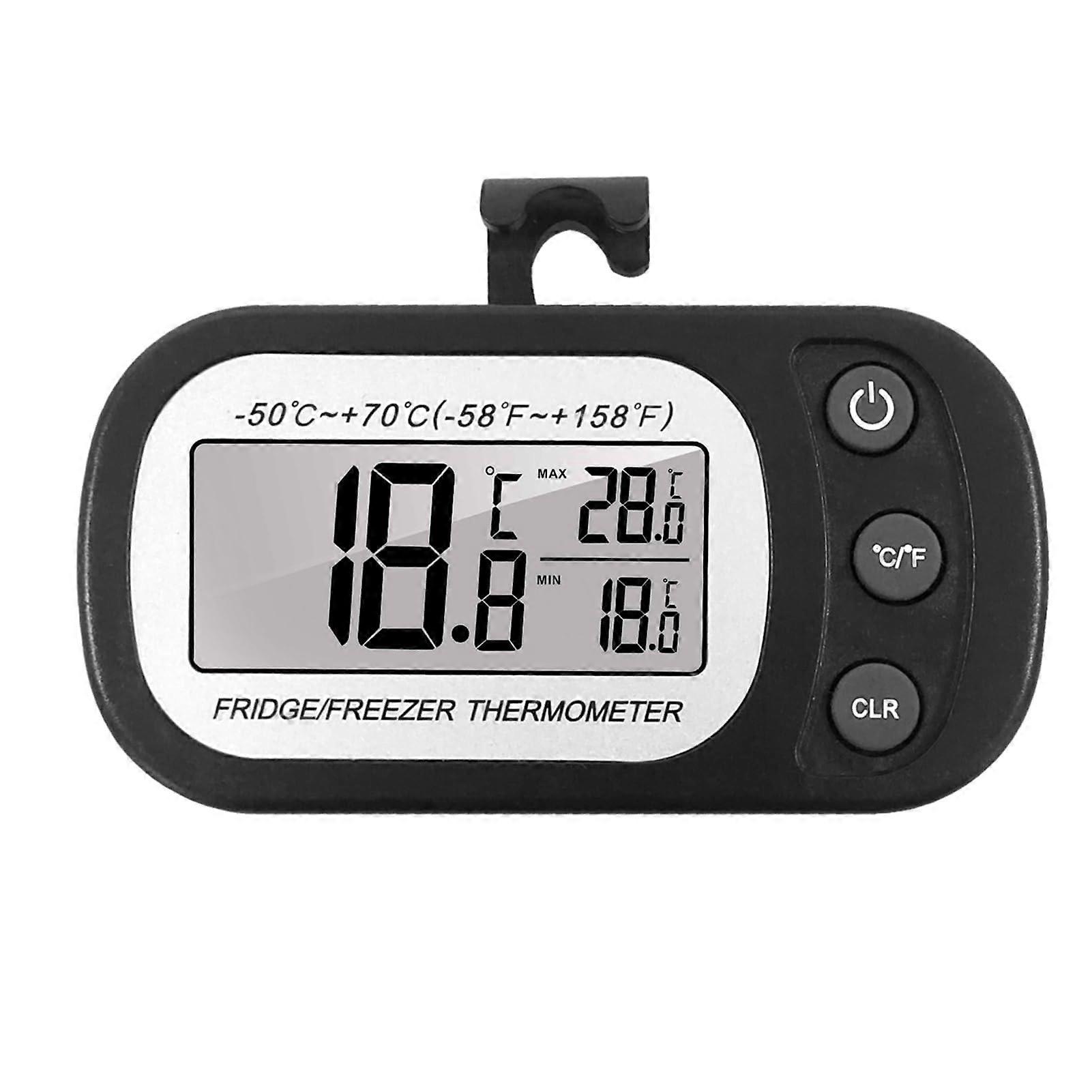 Fridge Thermometer Digital Refrigerator Thermometer Waterproof LCD Display for Fridge Freezer