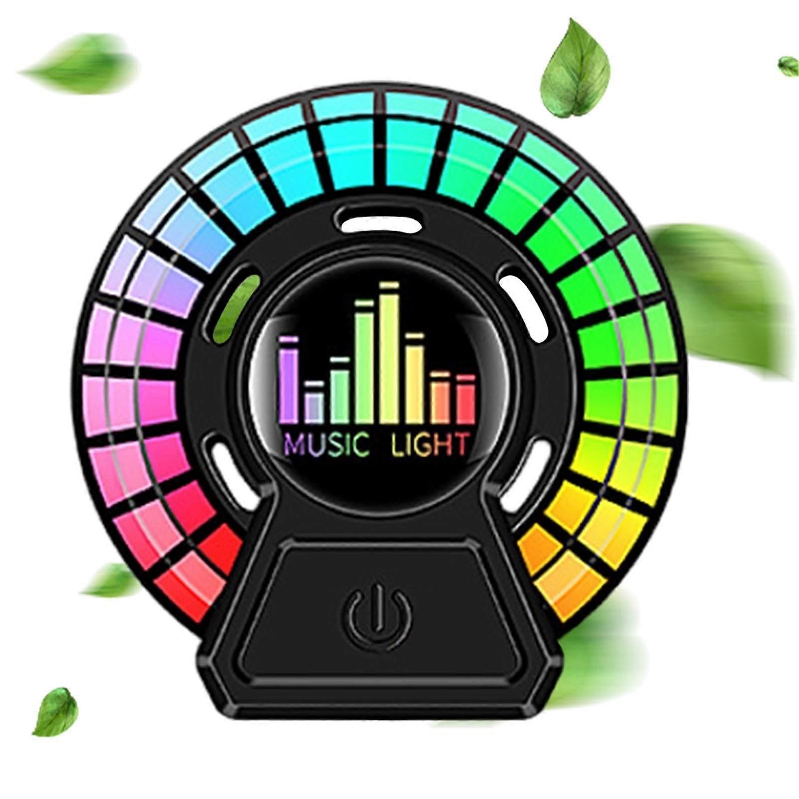 Smart Music Sync Car Air Freshener Diffuser with LED Touch Control Lighting and USB Rechargeable Battery
