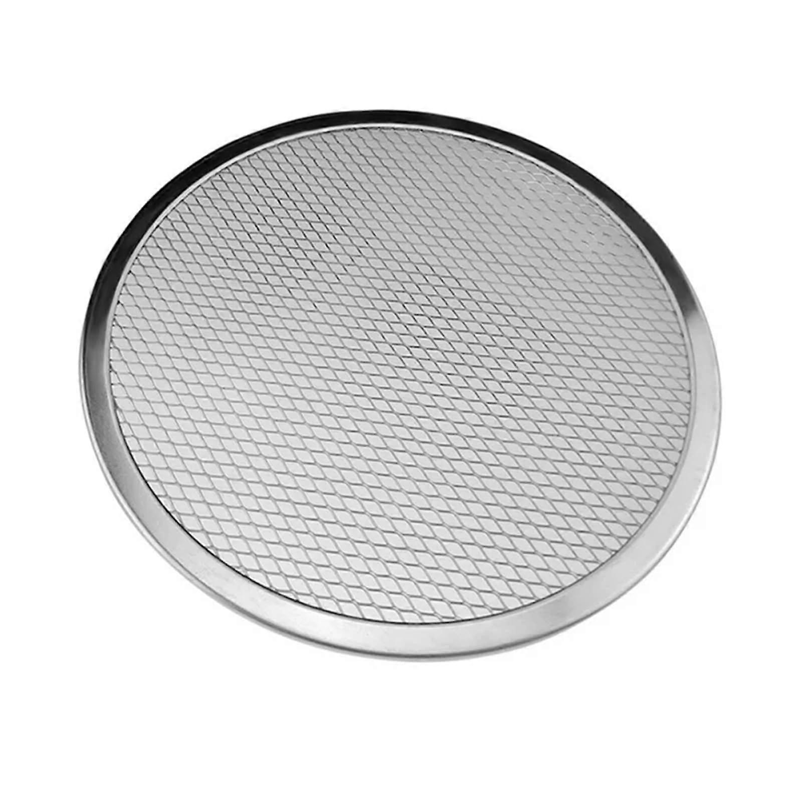 NonStick Aluminum Pizza Baking Tray with Round Mesh Screen for Oven, Medium Durable Bakeware