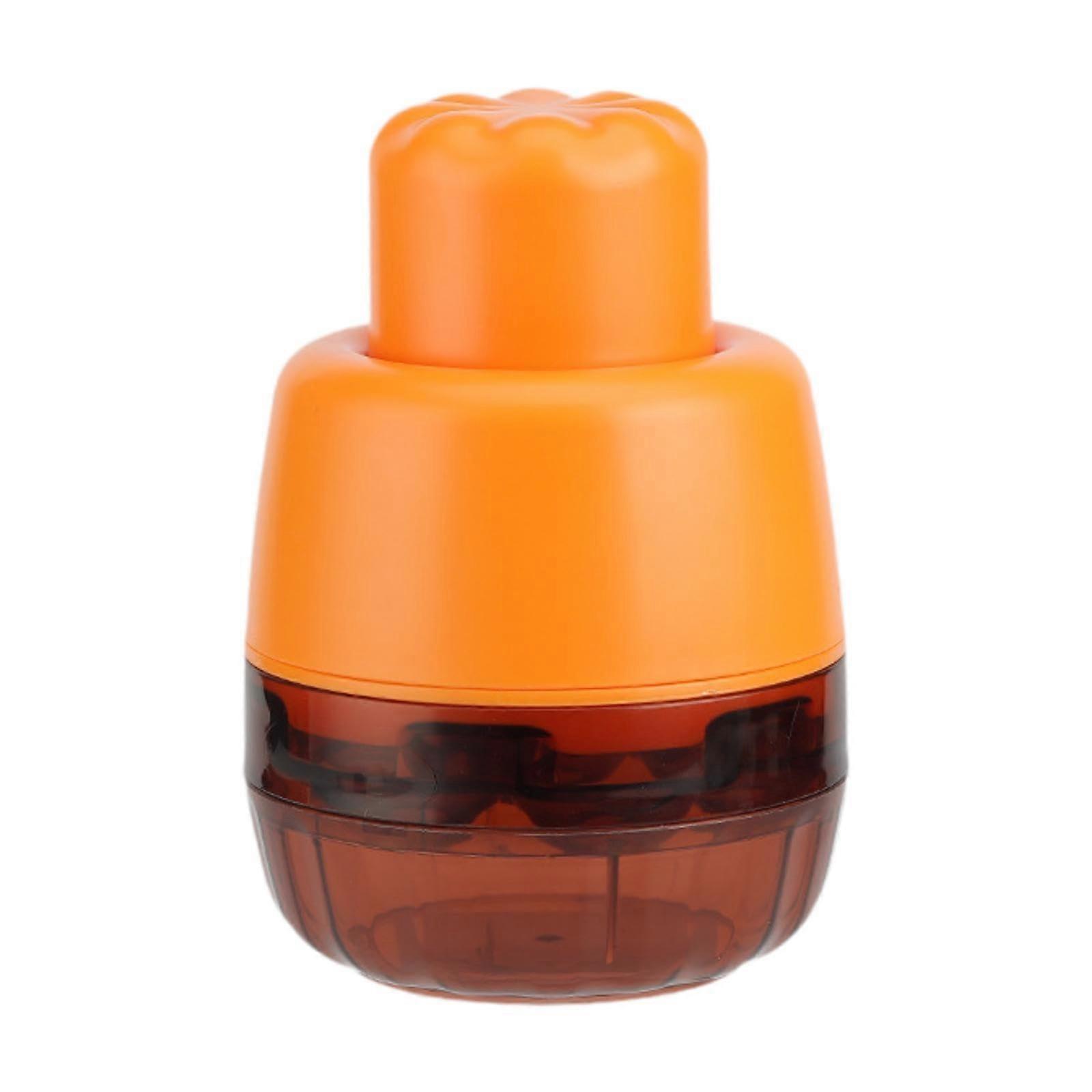 Cherry Pitter 7Hole Quick Pitting Tool with NonSlip Base and Splash Guard for Kitchen Orange