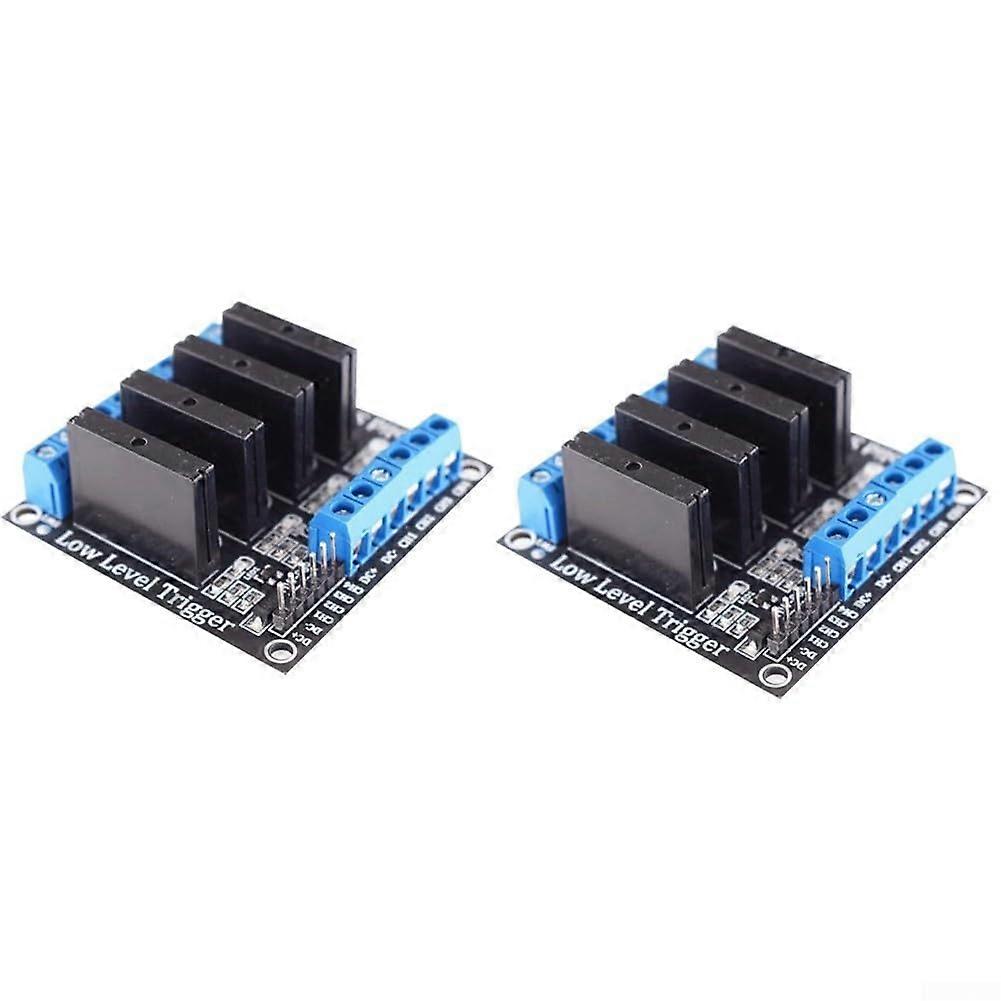 4 Channel Solid State Relay Module Pack of 2, Low Level Trigger, Fast Switching for Arduino