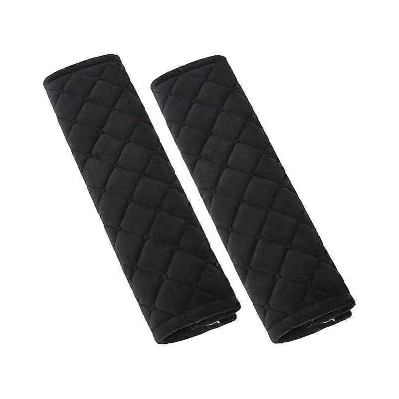Soft Seat Belt Shoulder Pad with Comfortable Foam Padding, Universal Strap Cover BlackC