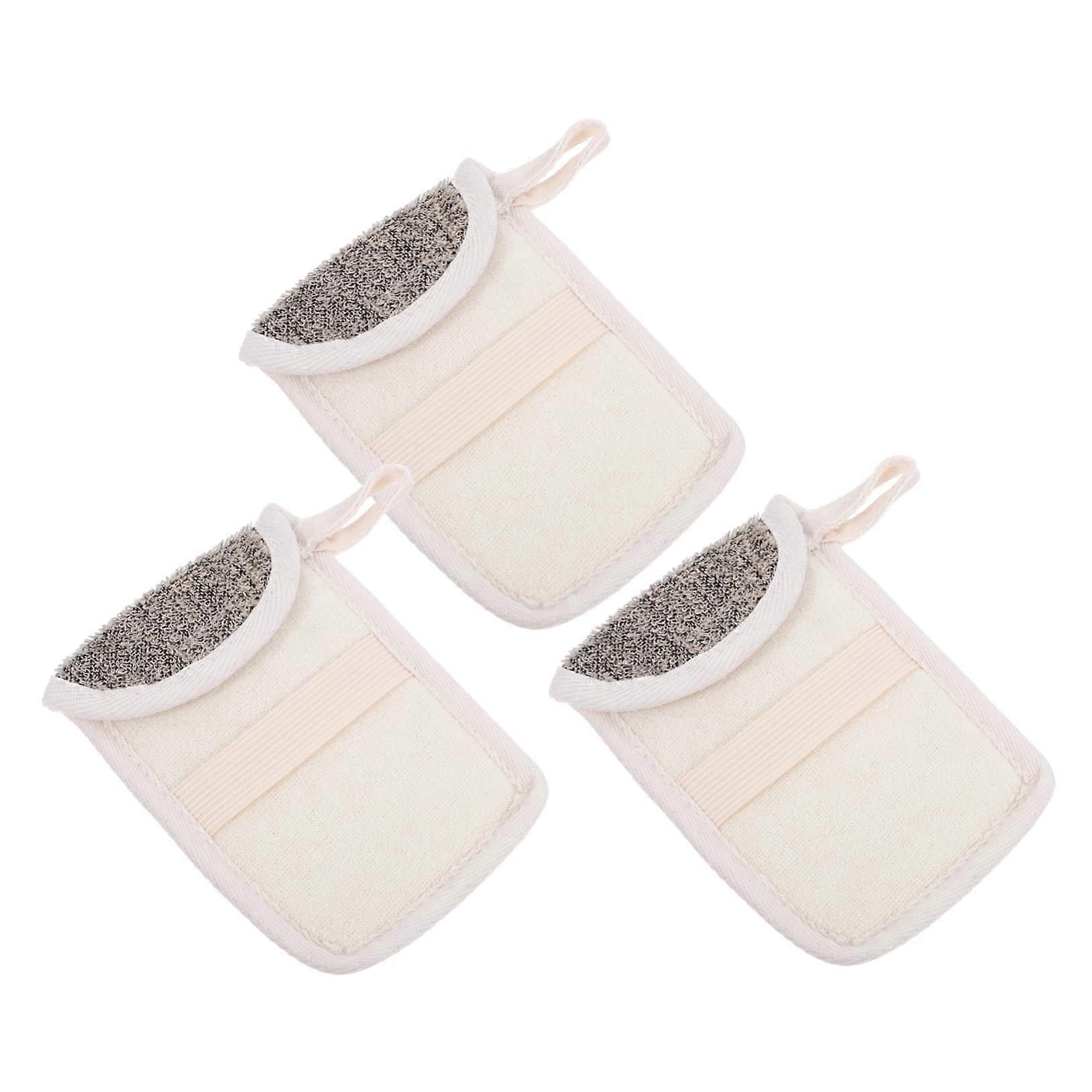 Soap Saver Bag 3pcs Exfoliating Mesh Pouch with Drawstring for Rich Foam and Quick Drying Shower