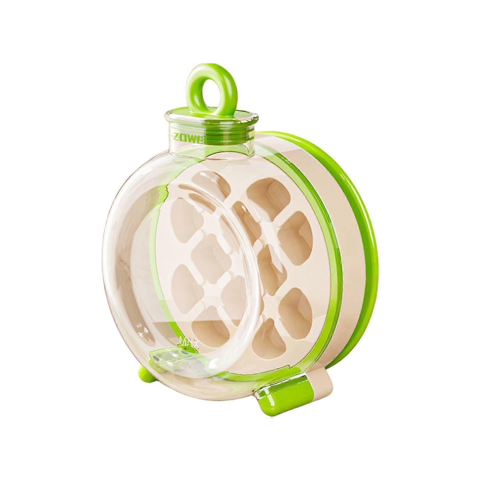 Ice Maker Bottle with Silicone Ice Cube Tray for Easy Ice Release and Cold Drinks Green