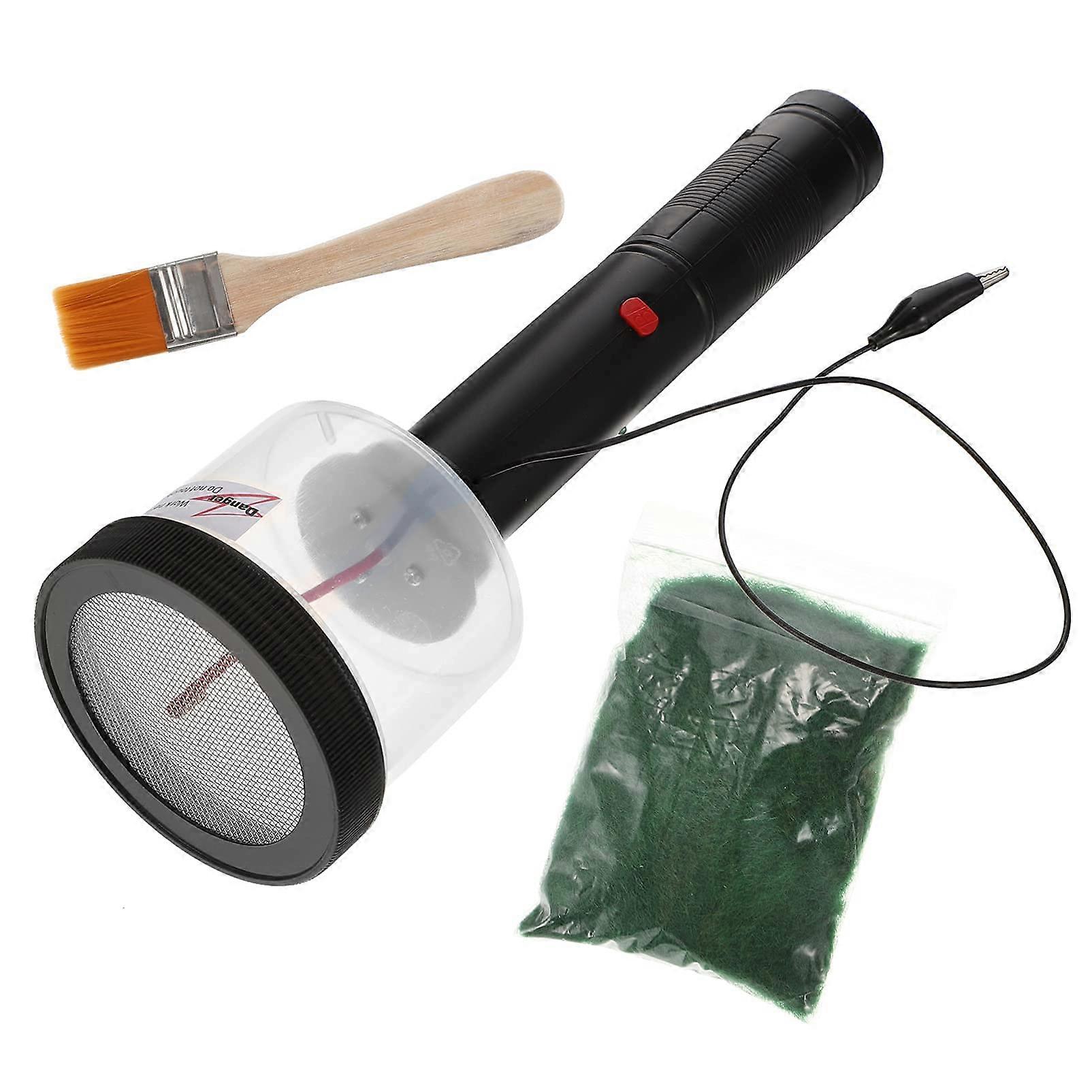 Static Grass Applicator Battery Powered Electrostatic Flocking Tool for DIY Model Scenery Dioramas