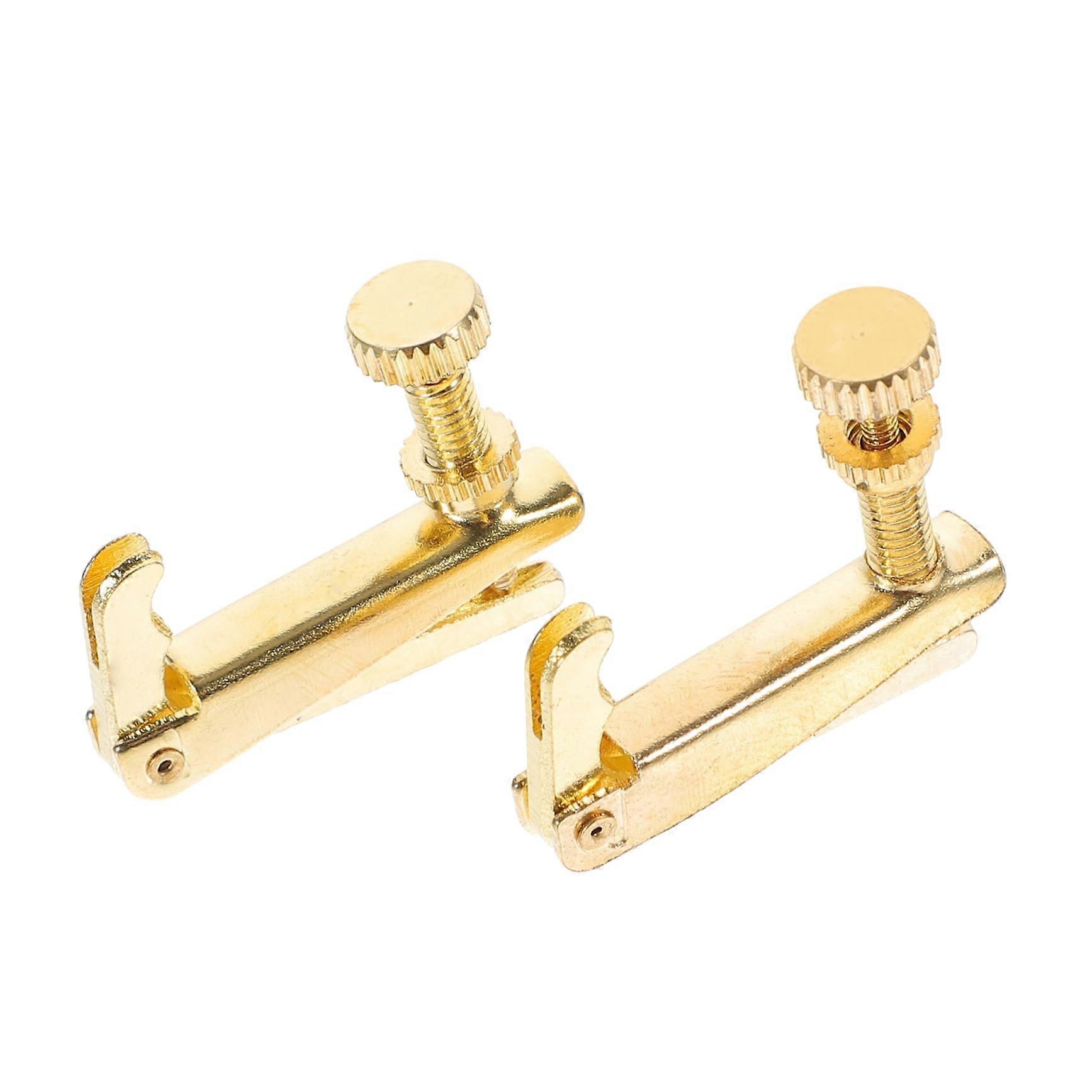 2pcs Violin Fine Tuner String Adjuster for Precise Pitch Control and Universal Violin Compatibility