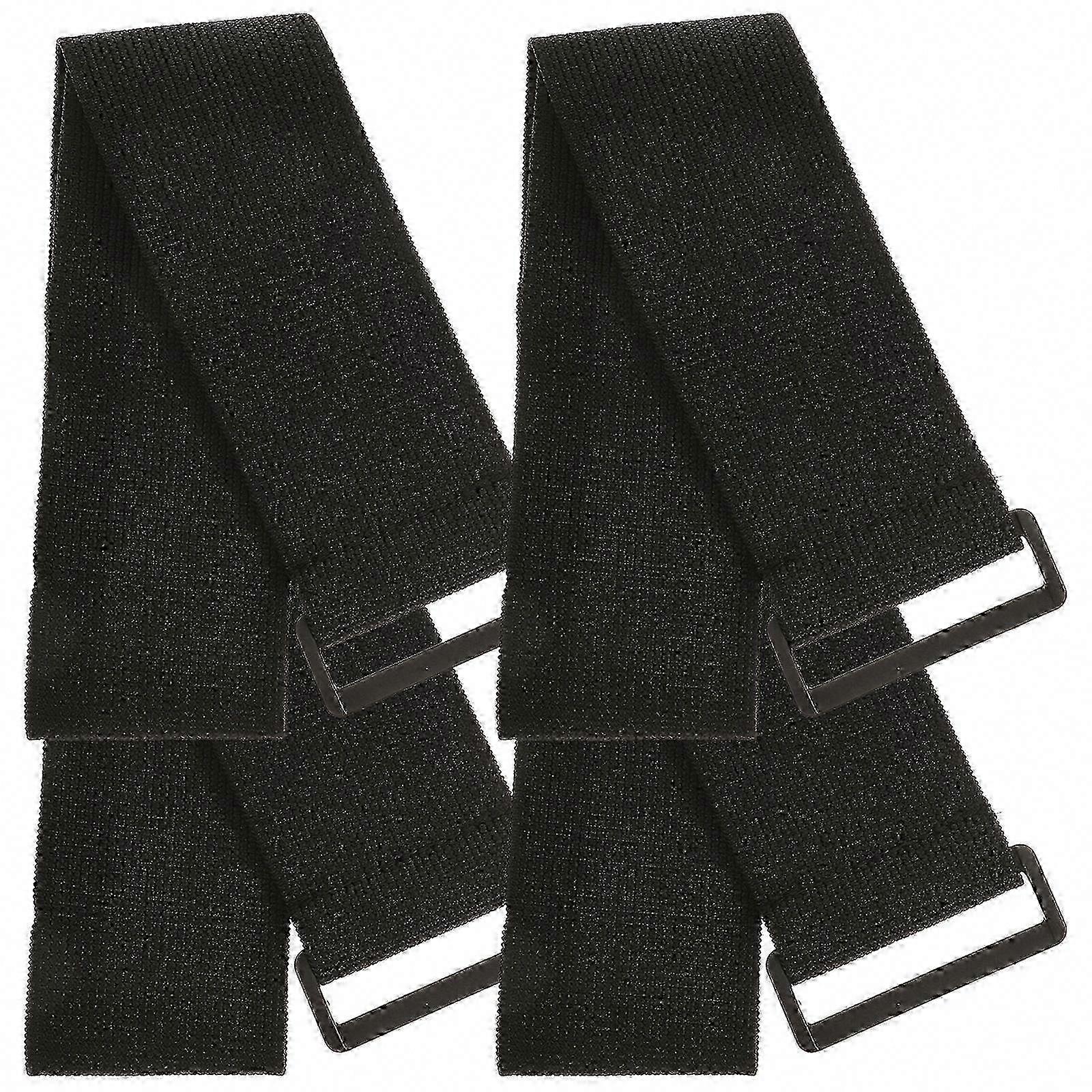 4pcs Hook and Loop Elastic Straps, Reusable Cinch Straps for Securing Items