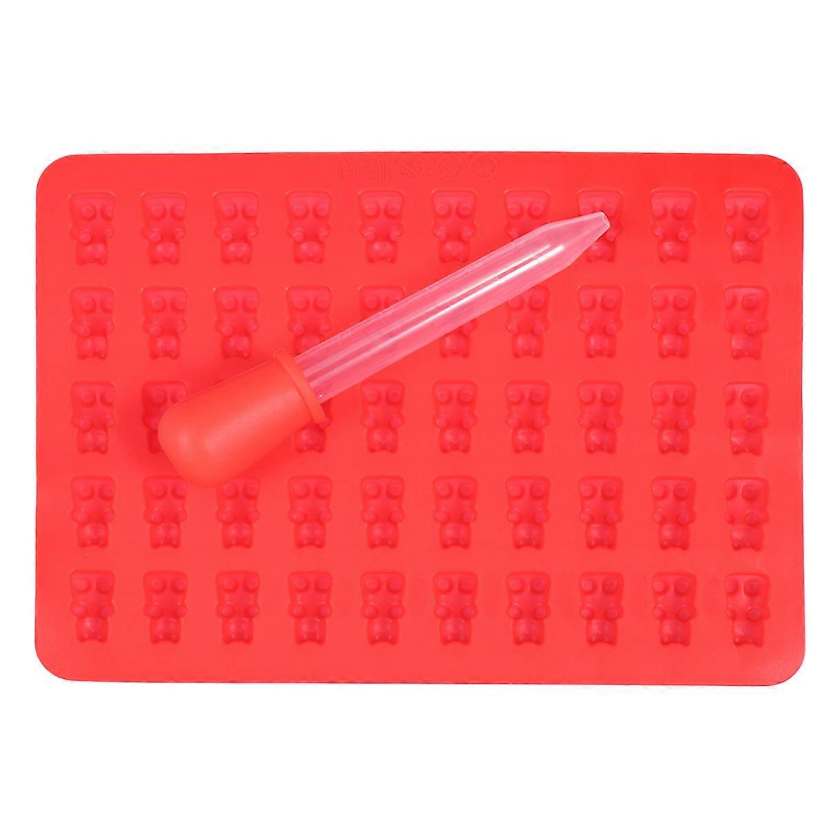 Bear Shaped Mold Silicone Candy Mold for Making Cake with 50 Holes