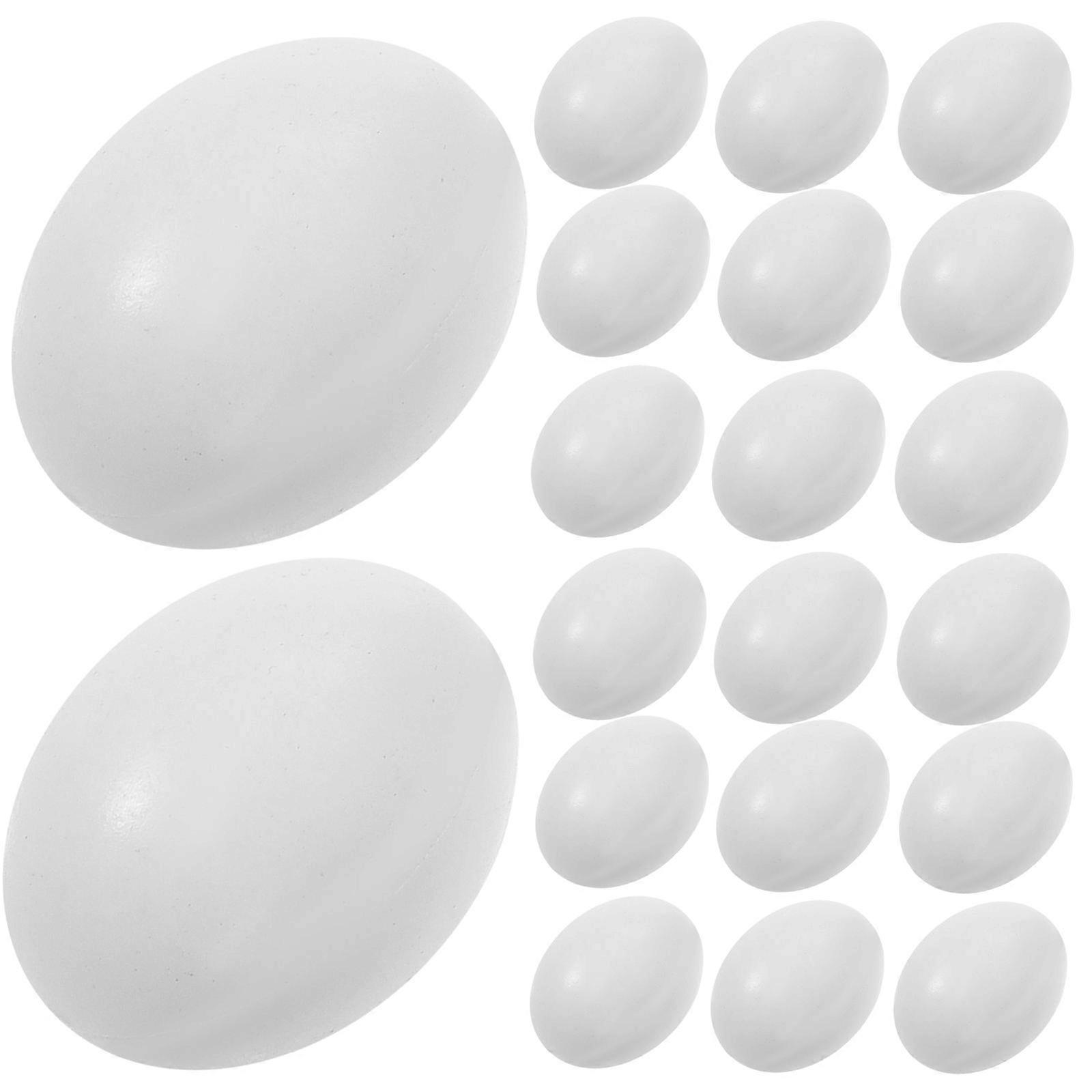 Fake Pigeon Egg Plastic Simulation Egg Prop for Pigeon Use 20Pcs