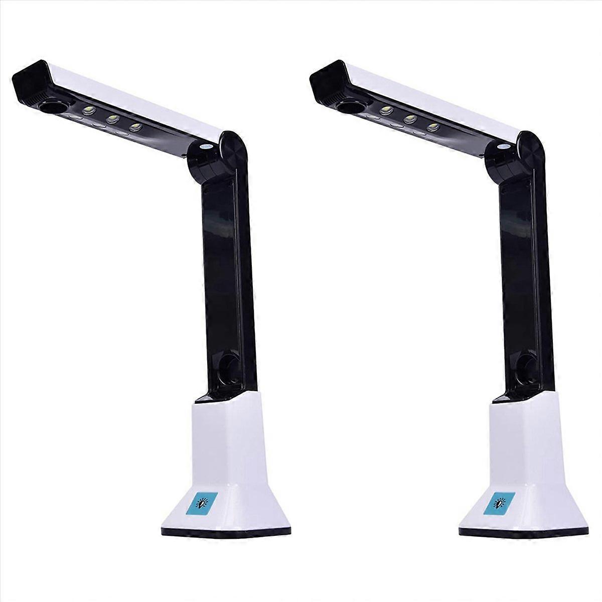2X Document Camera for Teachers, Portable USB Document Camera Scanner with Stand 8MP HD A4 Format Ca