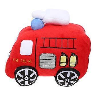 Fire Truck Doll Plush Vehicle Doll for Decoration 1 Piece with Comfortable PP Cotton
