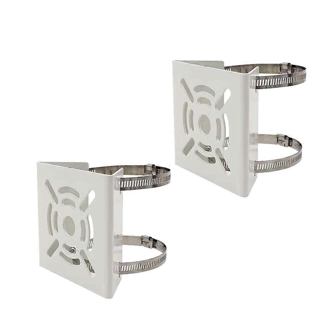 CCTV Camera Pole Mount Bracket 2 Pack, Universal Metal for Outdoor Security, Easy Installation