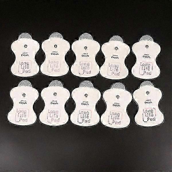 10 Pack White Replacement Electrode Pads for Omron Elepuls Massagers