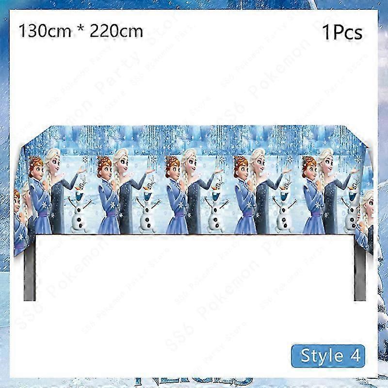 Festive Disney Elsa Frozen Birthday Party Decorations Supplies Olaf Anna Girl Disposable Tableware Paper Cup Tablecloth Plate bags kit Celebration Use