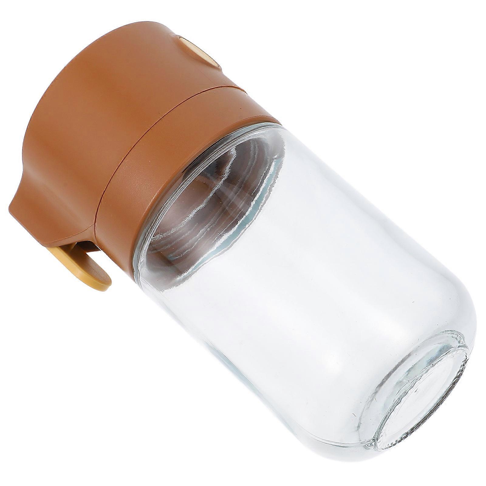 Glass Salt Spice Jar with Builtin Measuring Function for Kitchen Use