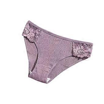 Floral Lace Low Rise Cotton Panties - Ribbed & Soft Breathable - for Women Cheeky Bikini Briefs