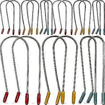 24 Presilhas Metálicas para Modelador de Cabelo, Pinos de Fixação de Reposição para Bobes Elétricos, Acessórios para Cabelo