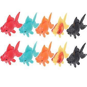 10Pcs Simulierte Goldfisch Verzierung Kreative Kunststoff Fisch Dekor Aquarium Versorgung