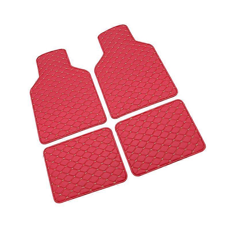 Rød universal bilmatte, PVC-gulvmatte, høyreratt.
