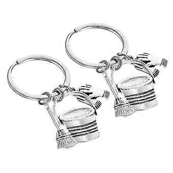 2pcs Housekeeping Appreciation Keychain For Women Men Cleaning Clew Keychain For Housekeeping Birthday Christmas Party Favors For Cleaners