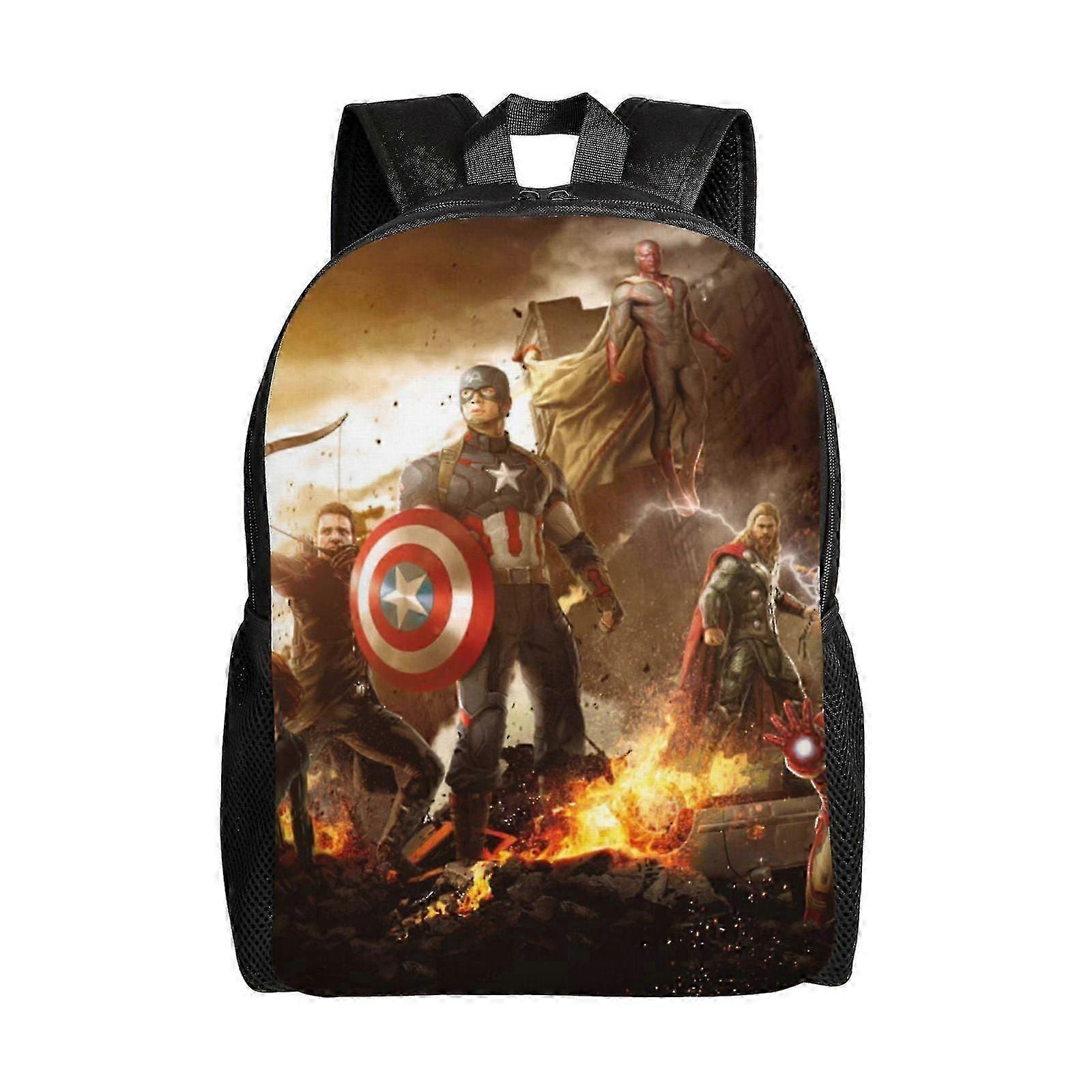 SJB453 Iron Man Backpack, Travel Laptop Backpack, Water Resistant College School Computer Bag, Durable
