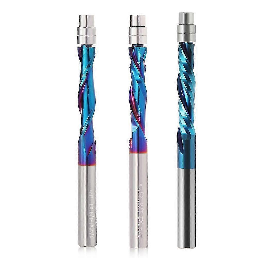 Shank Solid Carbide Bearing Guided Two Flute Flush Trim Router Bits