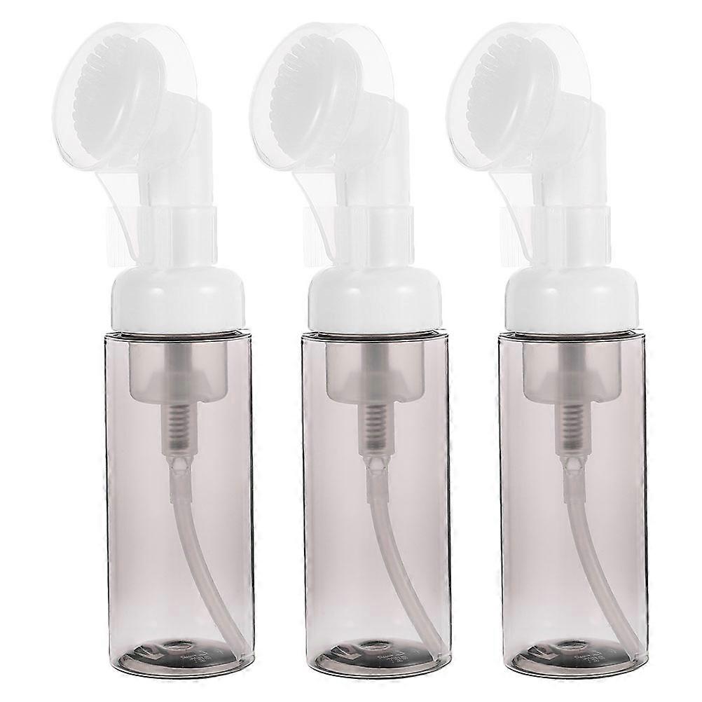 3Pcs Empty Bottle Pump Dispenser Shampoo Foaming Container with Brush Head