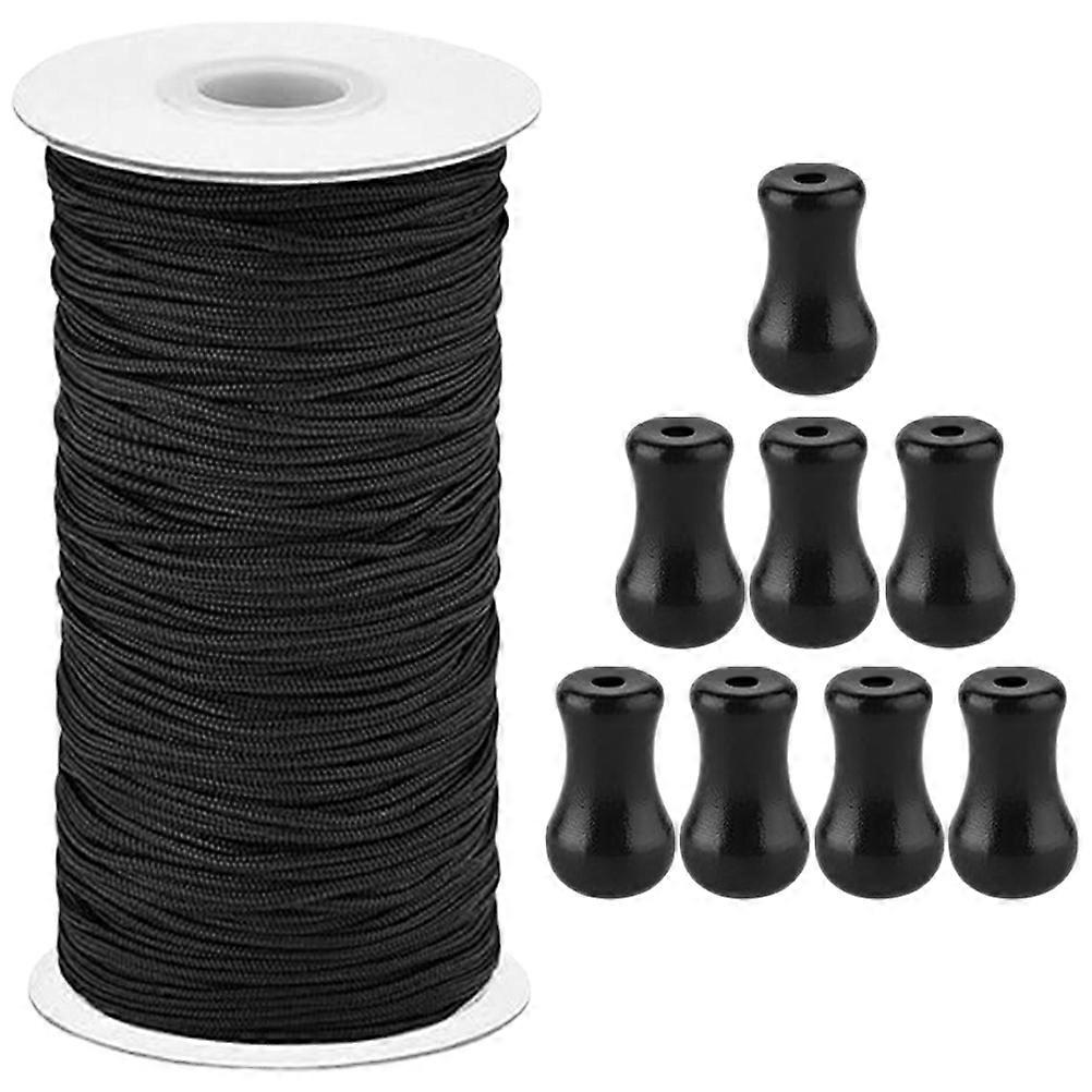 1 Set of Lift Shade Cord Roll Blind Replacement String with Blinds Cord Knobs