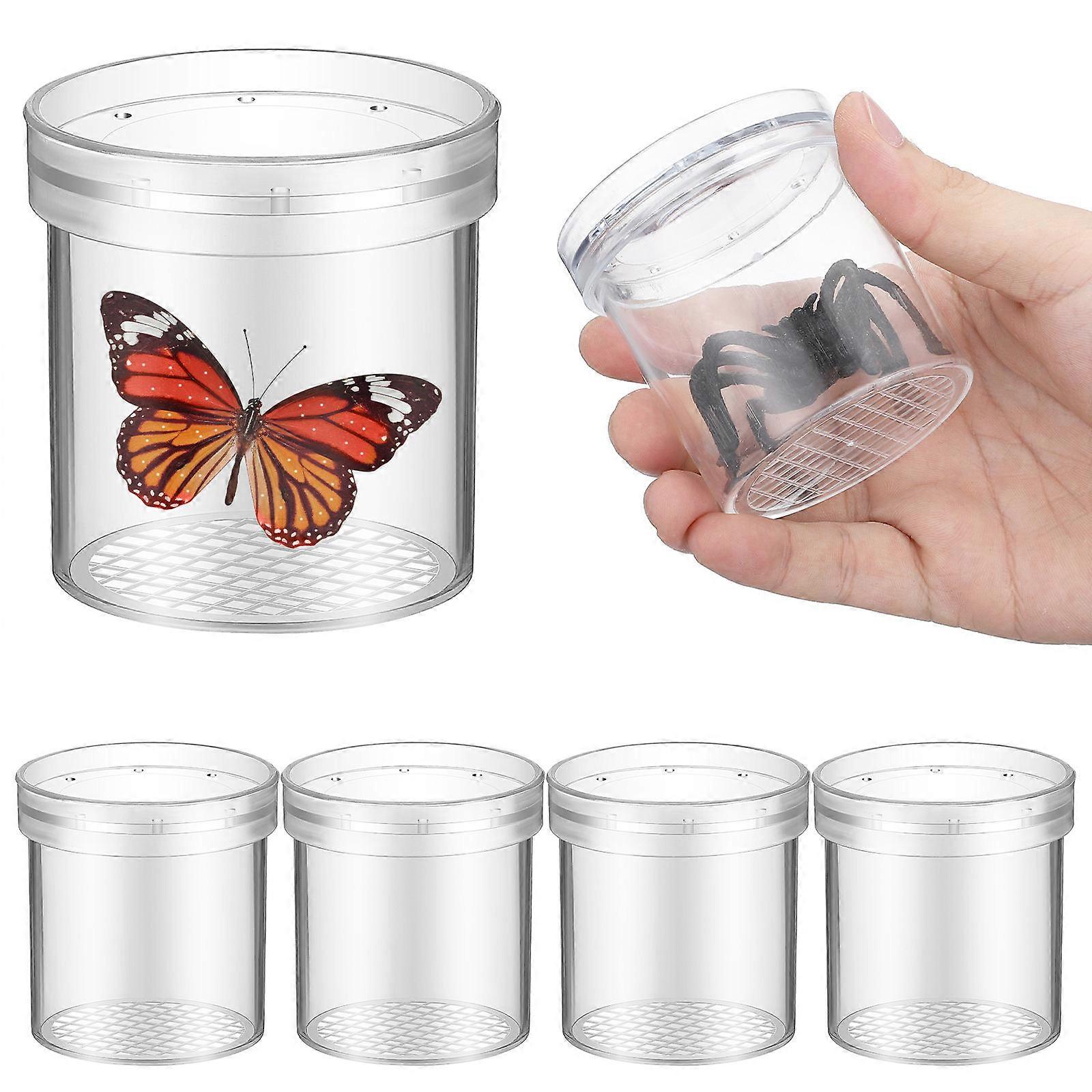 6Pcs Plastic Insect Observing Jar Outdoor Magnifying Bug Viewer Transparent