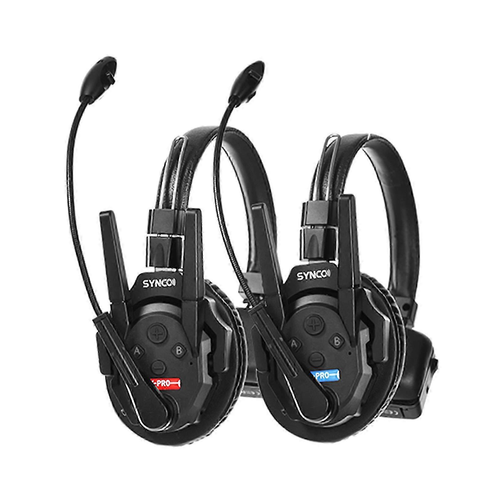 SYNCO Xtalk XPro2: אוזניית אינטרקום אלחוטית ל-2 אנשים, טווח 500 מטר, ביטול רעשים