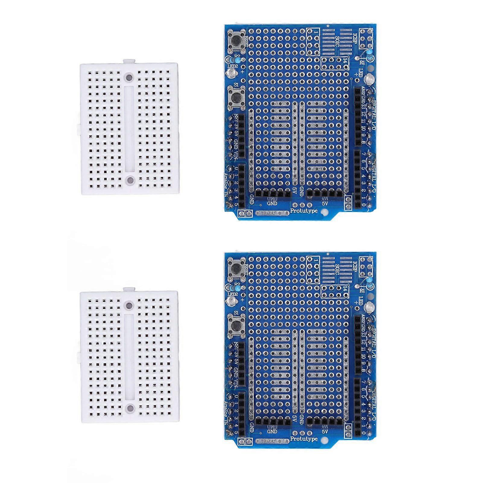 2 Sets Prototype Expansion Board Mini Breadboard Prototyping Development Module Kit 3?5V