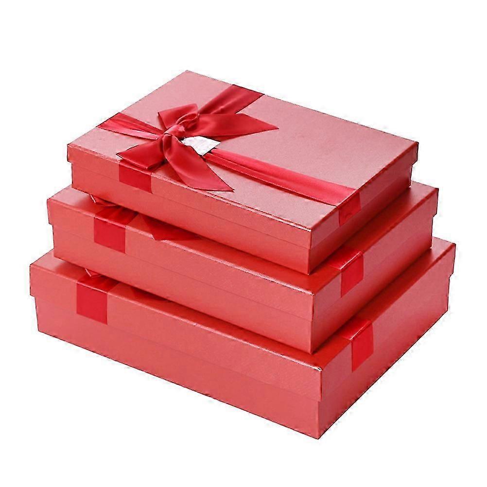 Gift Box for Storage 1Pcs Red Paperboard Rectangular Shirt Scarf Packaging