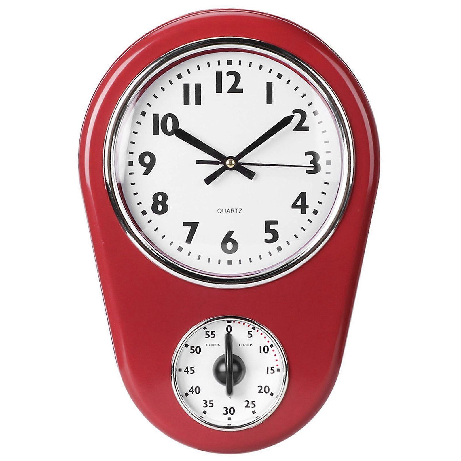 Vintage Wall Big Watch Hanging Clock Home Kitchen Timer