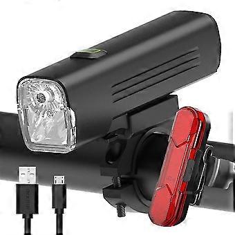 1000 Lumen Bike Light Set Usb High/low Beam Mtb Bicycle Lamp,a
