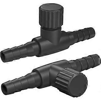 Pawfly Aquarium Air Control Valves for 4-6 mm ID Airline Tubing Single Way Plastic Air Flow Controllers Regulators Adjustable Black Hose Connectors Ai