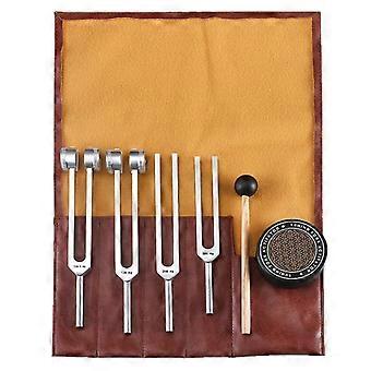 Stemvork Therapie Set 128HZ 136.1HZ 256HZ 384HZ Leren Tas Set-KM