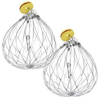 2pcs Crab Trap Steel Wire Crab Catcher Cage Wire Mesh Crab Catching Cage