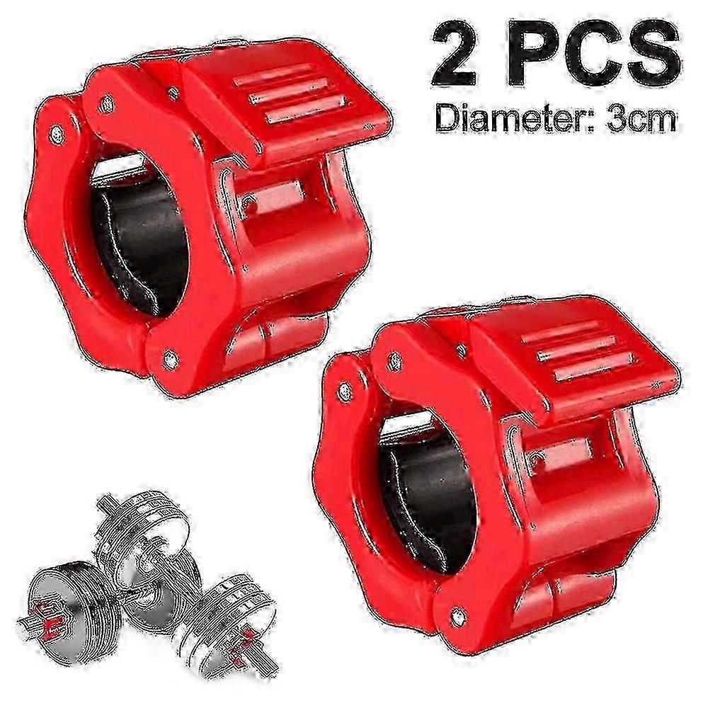2 Pcs Gym Barbell Clamps Quick Release Barbell Collar Clips