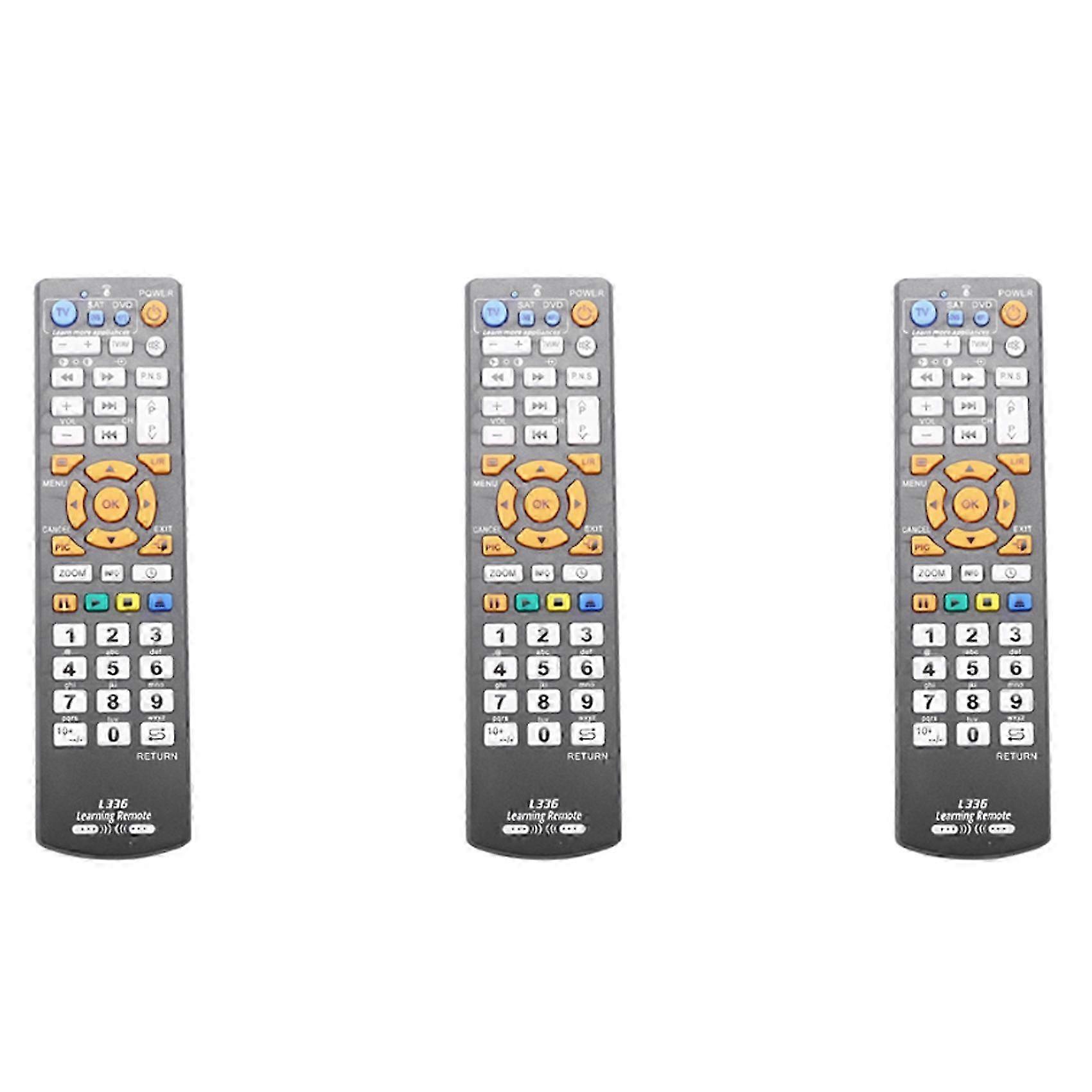 3X Universal Smart Remote Control Controller with Learning Function compatible with TV SAT CBL