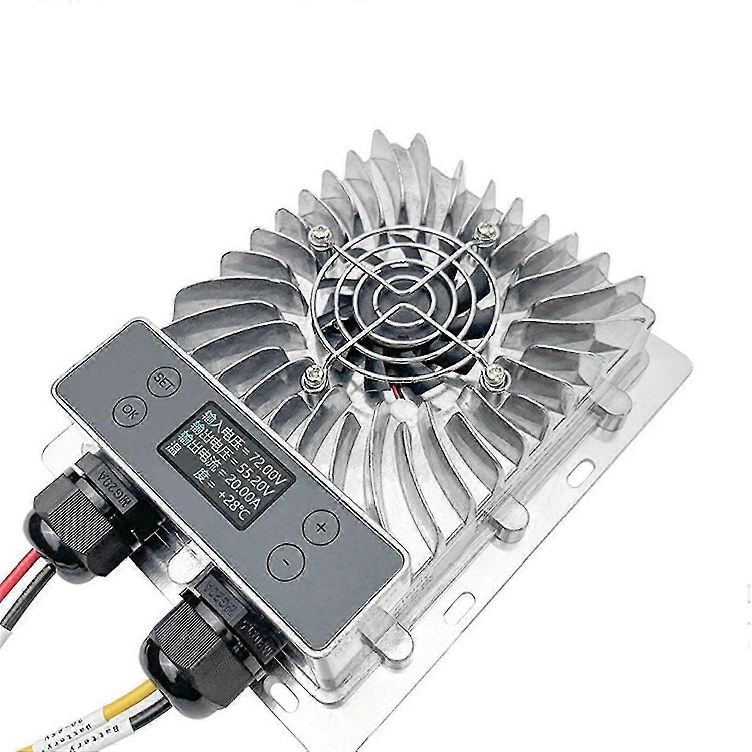 MPPT Solar Controller with LCD Display 20-85V Voltage Adjustable Efficient Photovoltaic Step-Down Mo
