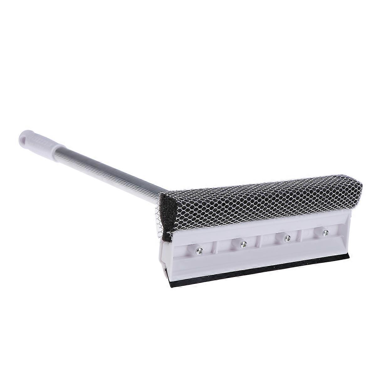 Telescopic Window Cleaner Extendable Window Scrubber Window Cleaning Squeegee(Coffee)